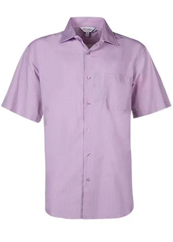 1902S Aussie Pacific Mens Grange Check Short Sleeve Shirt