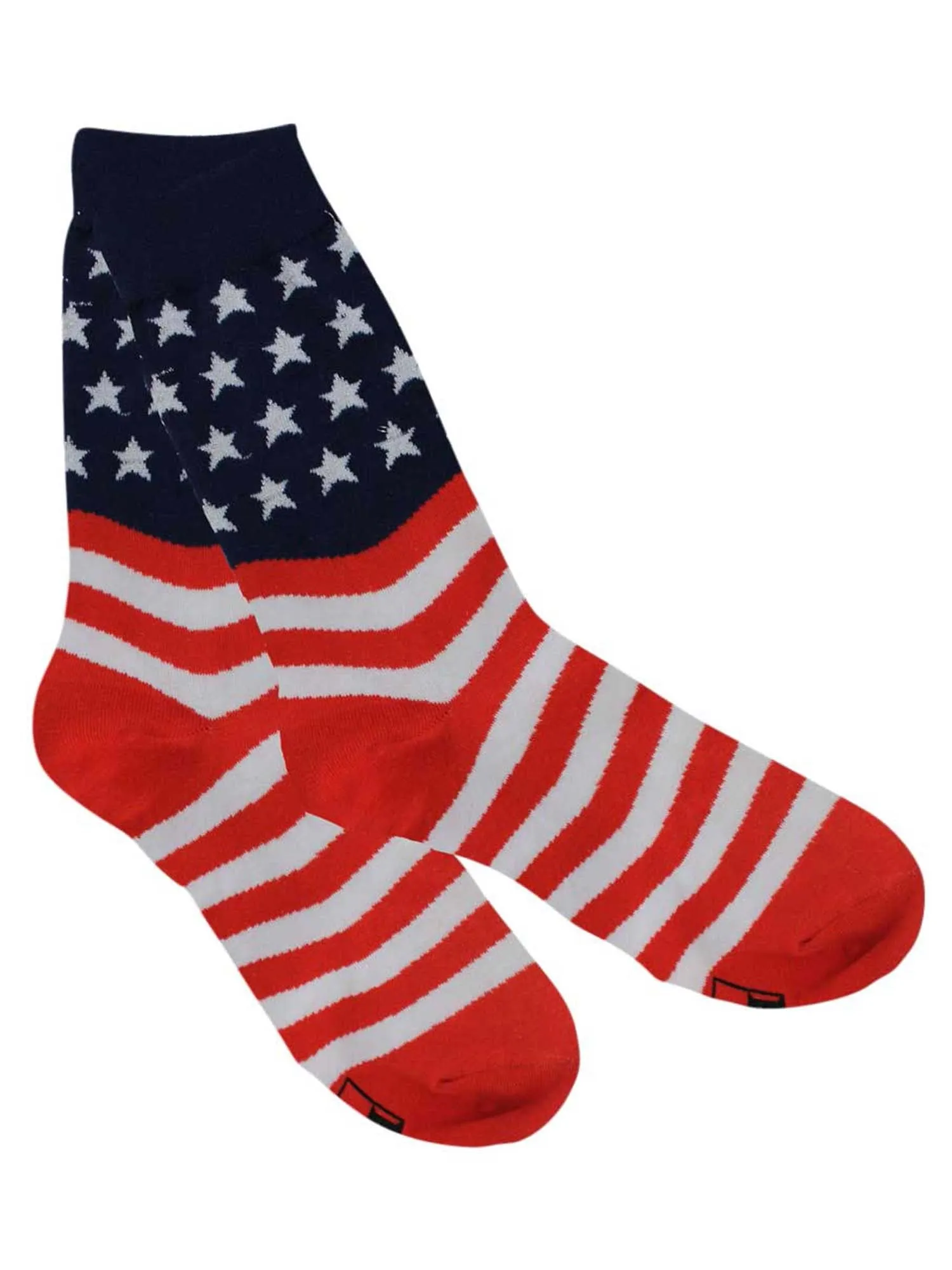 American Flag Red White & Blue Mens Novelty Crew Socks