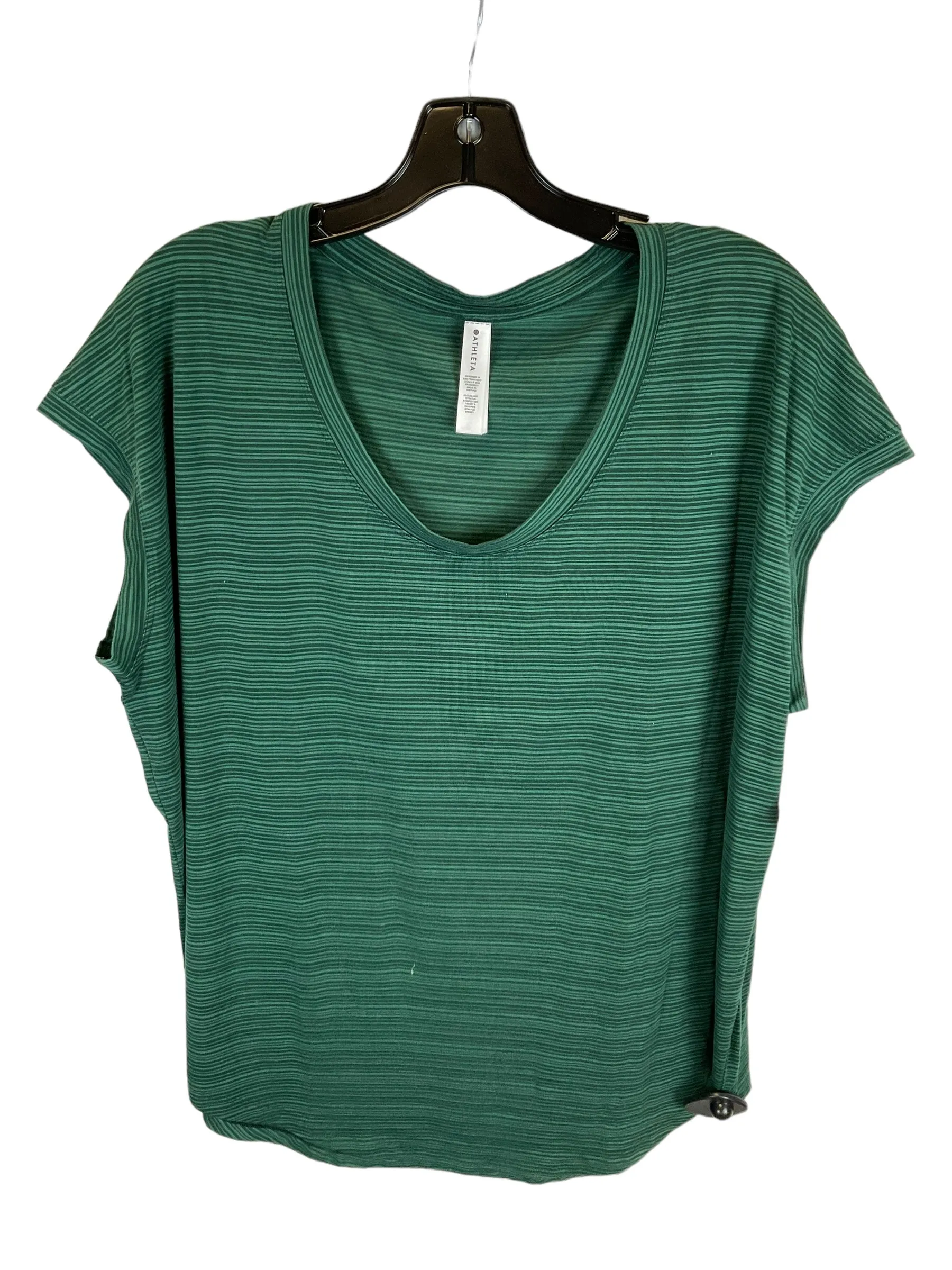 Athletic Top Short Sleeve By Athleta In Green, Size: Xl