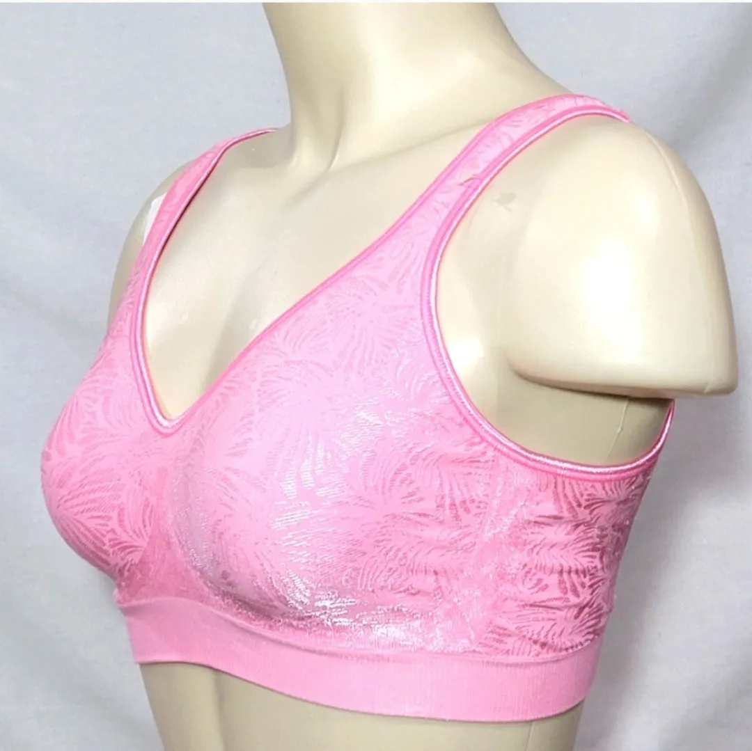Bali 3484 Comfort Revolutions Smart Sizes Wireless Bra SMALL Pink FLORAL