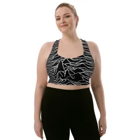 Dark Waves Longline Sports Bra