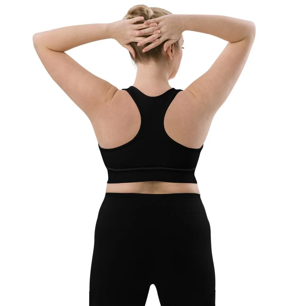 Dark Waves Longline Sports Bra