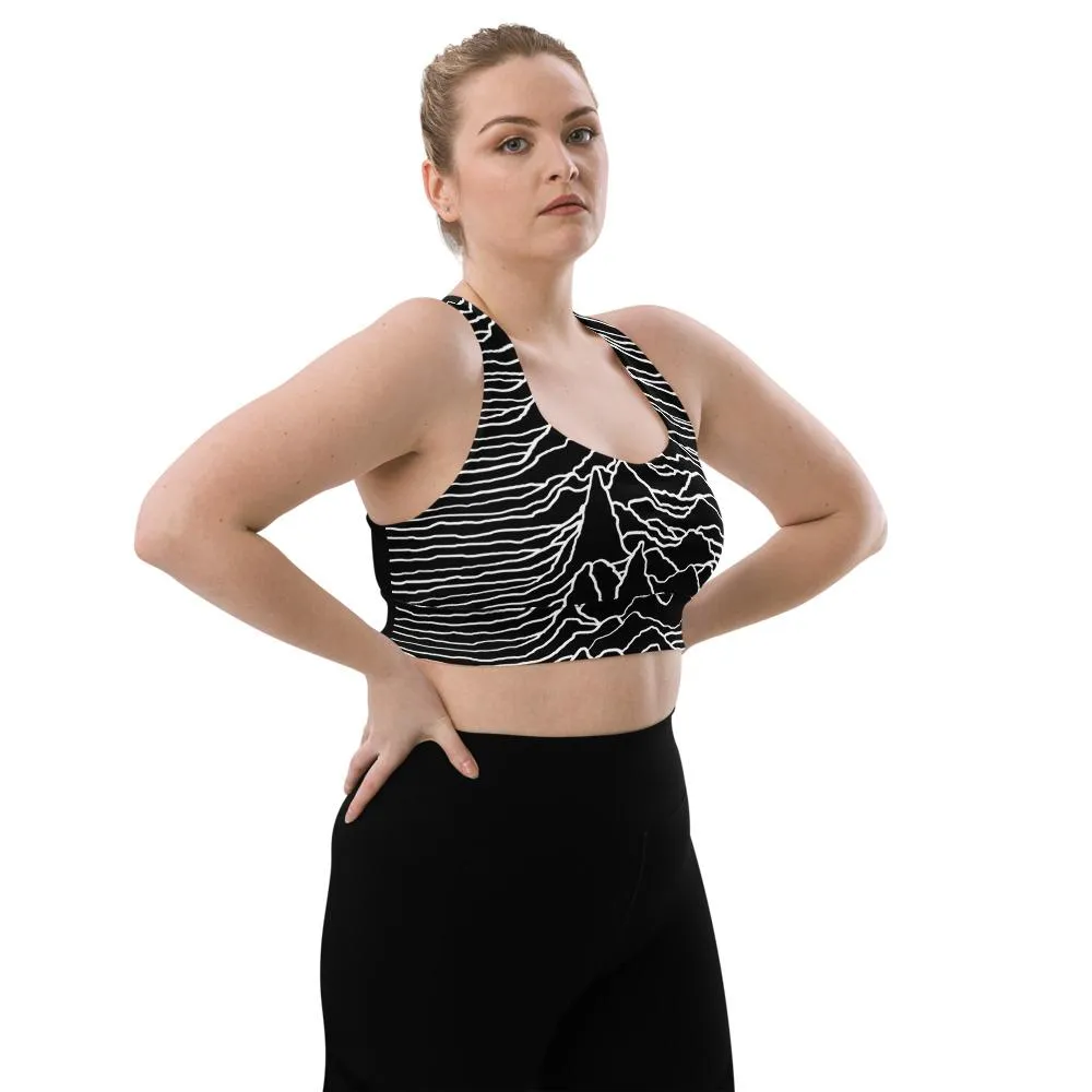Dark Waves Longline Sports Bra
