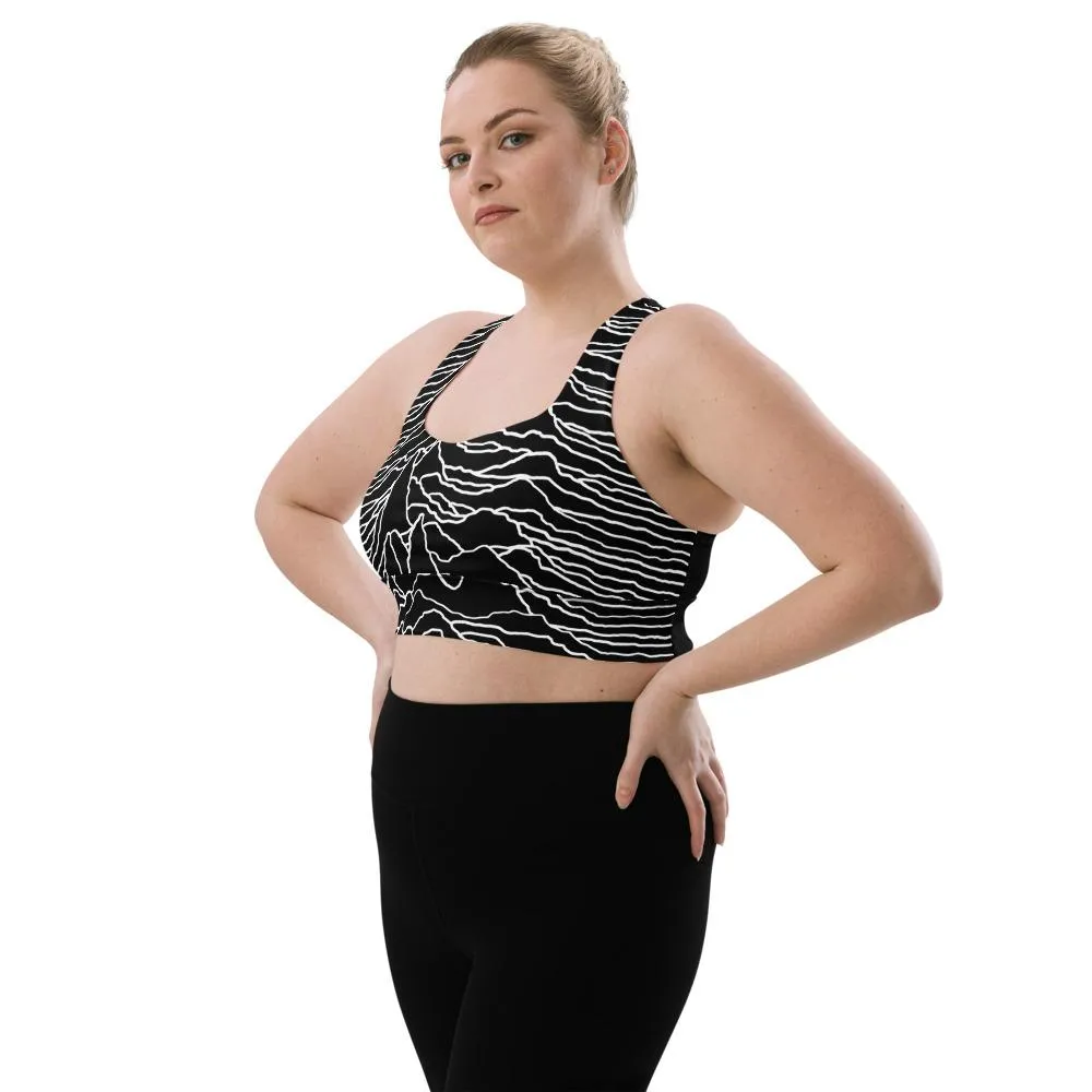 Dark Waves Longline Sports Bra