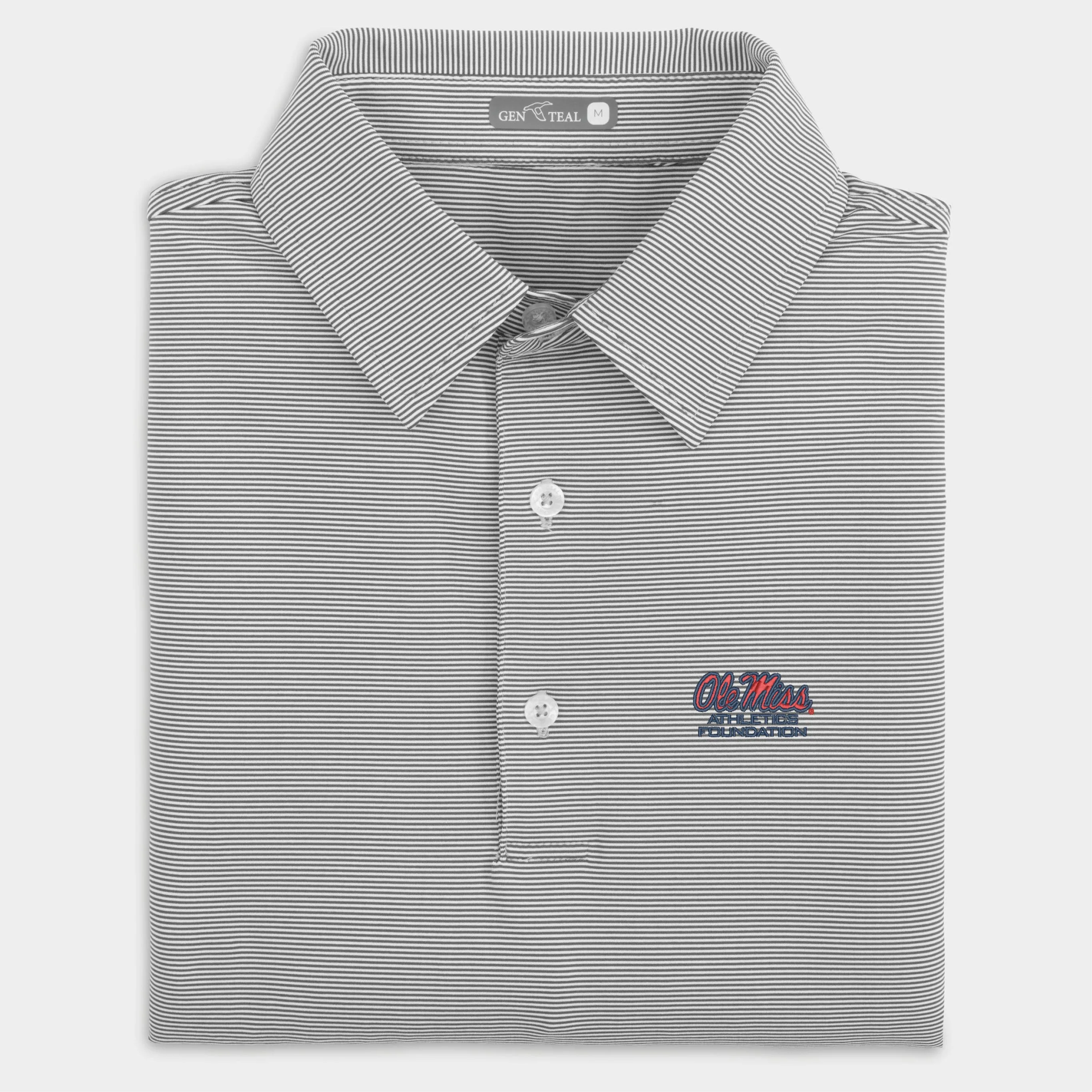 Ole Miss Athletics Foundation Pinstripe Performance Polo
