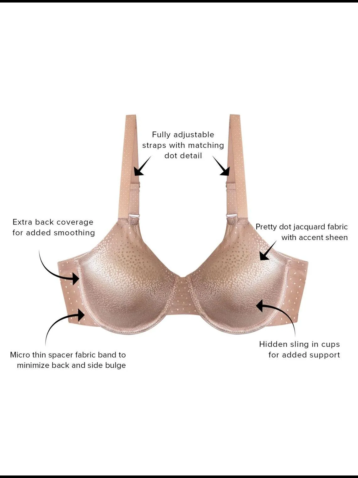 Wacoal #855303 Back Appeal Underwire Bra- A Best Seller!