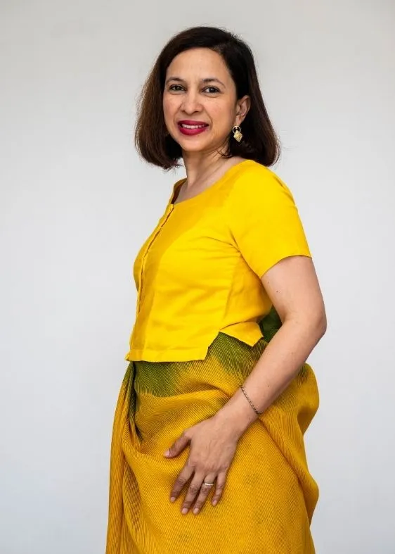 Yellow Cotton Blend Blouse